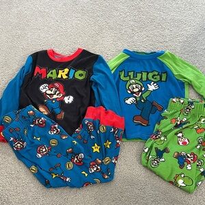 Nintendo Mario Pajama Set - Red, Blue, Black
